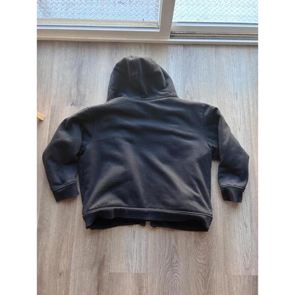 Wrangler Men's XL Workwear Jacket Hooded Sherpa Lined Full Zip Heavy Coat Black - Picture 8 of 9
